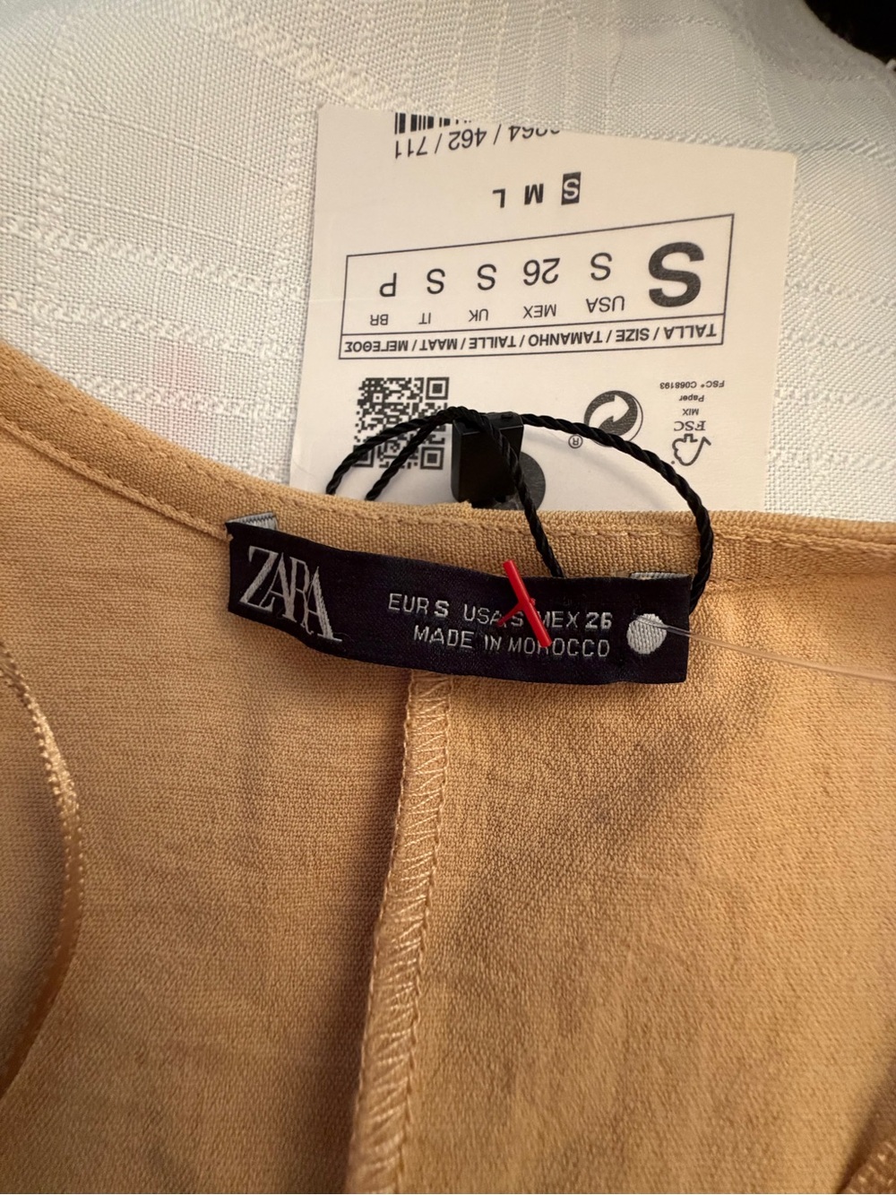 Zara Sleeveless Tie-Front/Knot Midi Dress-Size Small-NWT - Picture 7 of 8